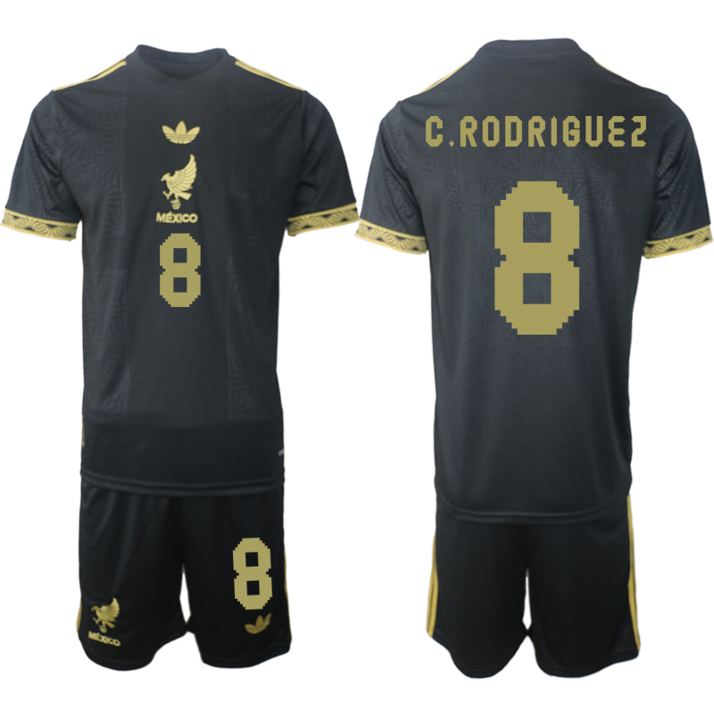 Men 2025-2026 National Team Season Mexico Black 8 Soccer Jersey